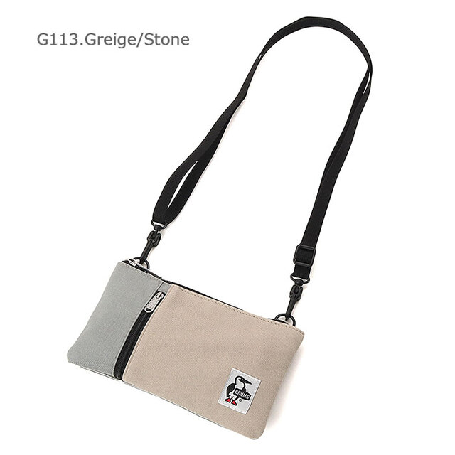 CHUMS チャムス Smart Phone Shoulder Sweat Nylon スマートフォンショルダースウェットナイロン CH60-3611/G113.グレージュ×ストーン