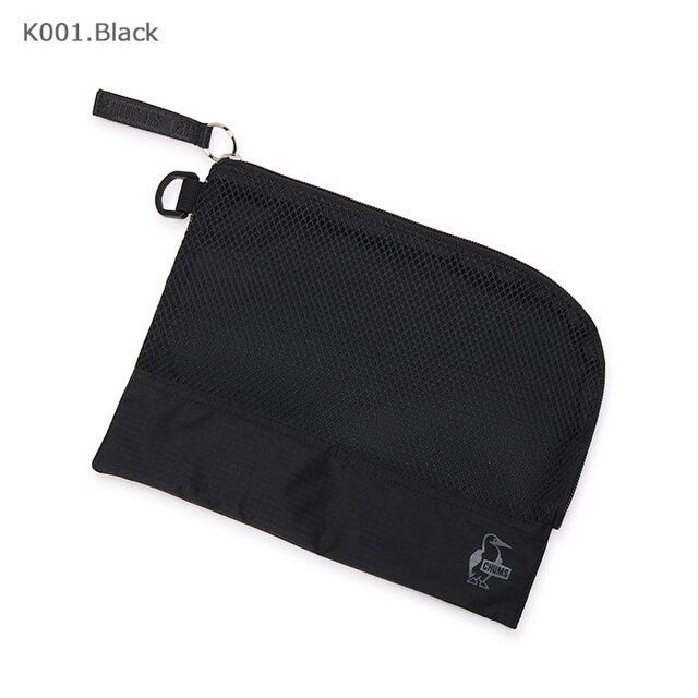 CHUMS チャムス Mesh Pouch メッシュポーチ CH60-4090/K001.ブラック