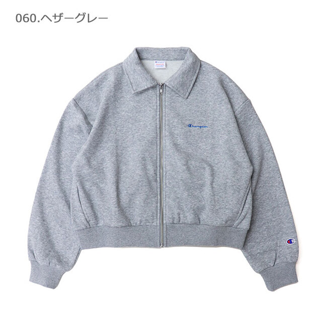 Champion チャンピオン レディース ジップスウェットカーディガン CW-E008/060.ヘザーグレー