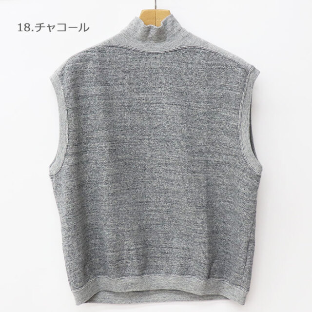 Dana Faneuil ダナファヌル レディースガーゼ裏毛ハイネックベスト D-2724303