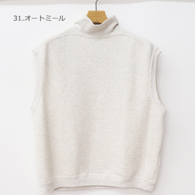 Dana Faneuil ダナファヌル レディースガーゼ裏毛ハイネックベスト D-2724303