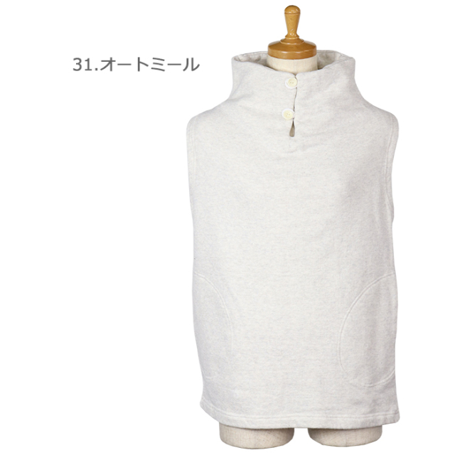 [A] 【SALE・セール】 ダナファヌル Dana Faneuil ムラ糸 ガーゼ裏毛 裏毛 ベスト スタンド ノースリーブ スウェット カットソー 日本製 DANA FANEUIL [A] 【SALE・セール】 ダナファヌル Dana Faneuil
