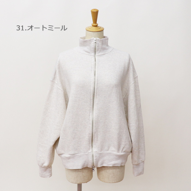 Dana Faneuil ダナファヌル レディース ガーゼ裏毛 ジップカーディガン D5323301