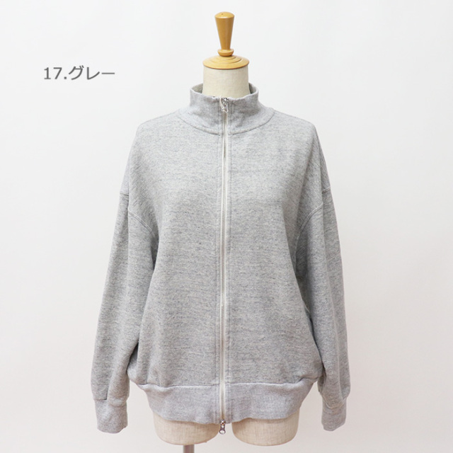 Dana Faneuil ダナファヌル レディース ガーゼ裏毛 ジップカーディガン D5323301