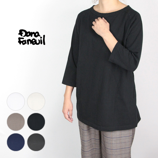 Dana Faneuil/ダナファヌル ムラ糸七分袖チュニック  D5713301A