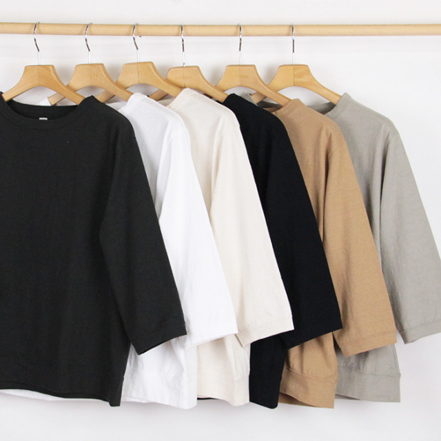 Dana Faneuil　ダナファヌル　　レディース　　ムラ糸セットイン 7分袖　D-5721301