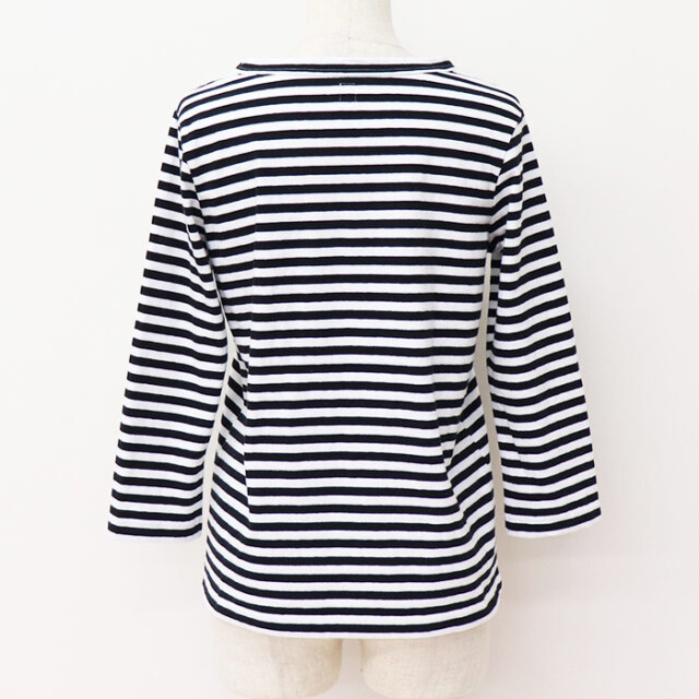 Dana Faneuil ダナファヌル レディース ムラ糸天竺 ボーダー七分袖Tシャツ D-5722106