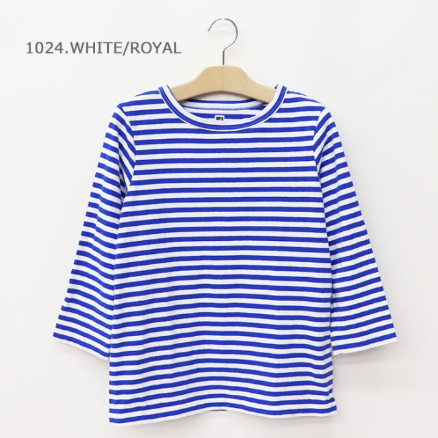 Dana Faneuil ダナファヌル レディース ムラ糸天竺 ボーダー七分袖Tシャツ D-5722106