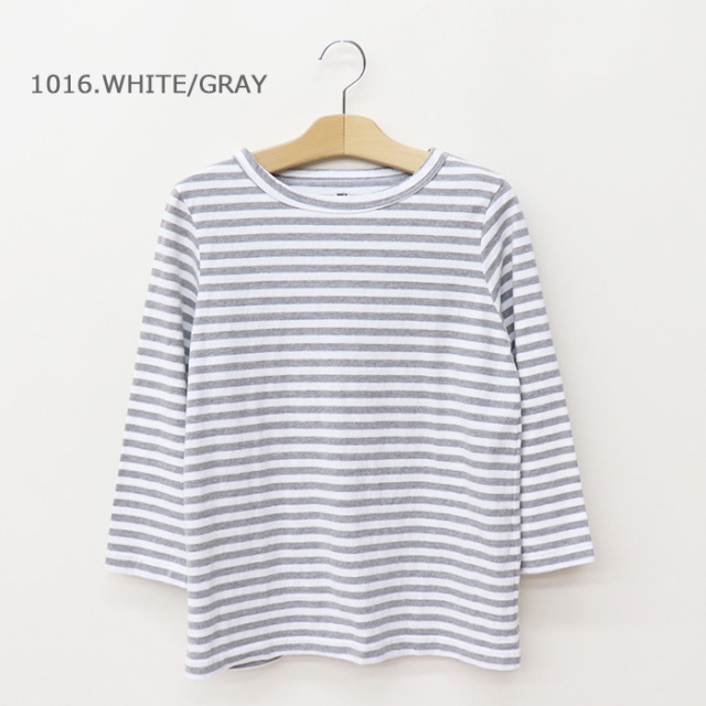 Dana Faneuil ダナファヌル レディース ムラ糸天竺 ボーダー七分袖Tシャツ D-5722106