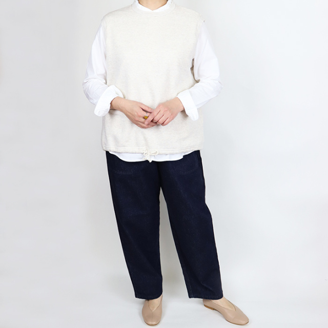 Dana Faneuil　ダナファヌル レディースダナファヌル インディゴワイドテーパード パンツD-7322103