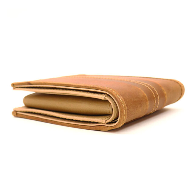 MOUSTACHE ムスタッシュ 二つ折り財布 バッファロー革×豚革 DBR-5403
