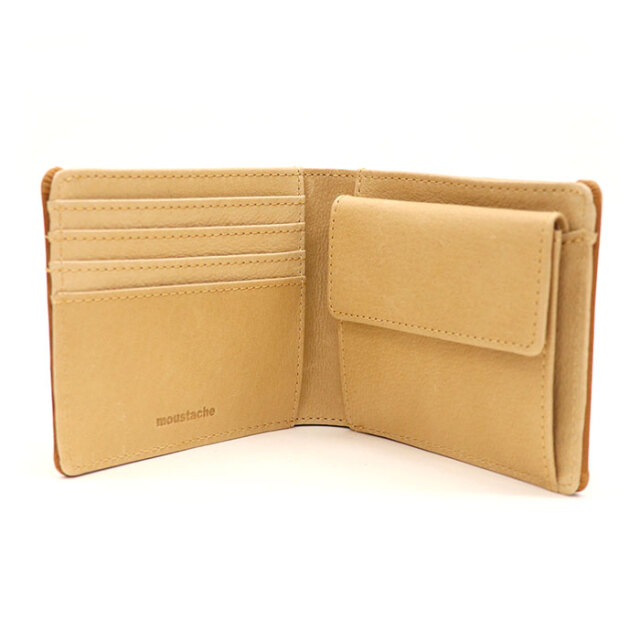 MOUSTACHE ムスタッシュ 二つ折り財布 バッファロー革×豚革 DBR-5403