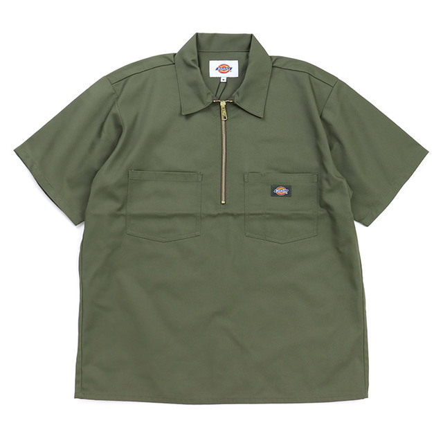 Dickies ディッキーズ ショートスリーブ ハーフジップシャツ 56 DC2045