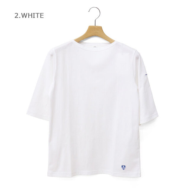 ORCIVAL オーシバル レディース ジャージー ボートネック5分袖Tシャツ OR-C0136 BFJ