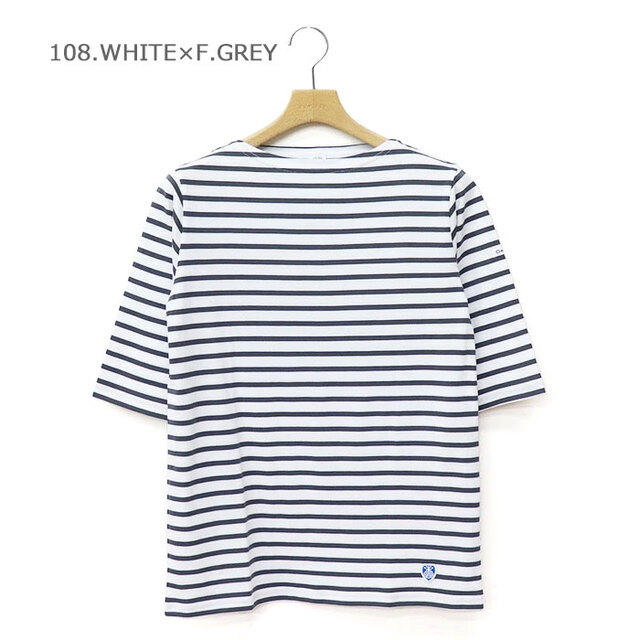 ORCIVAL オーシバル レディース ジャージー ボートネック5分袖Tシャツ OR-C0136 BFJ