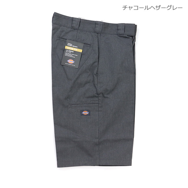 Dickies ディッキーズ パンツ 42283 13" TWILL WORK SHORT LOOSE FIT 13"ワークショーツ ルーズフィット  DS2010/チャコールヘザーグレー