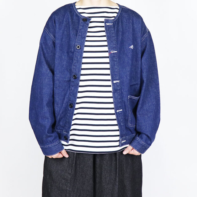 DANTON ダントン レディースカラーレスジャケット ノーカラー ブルゾン