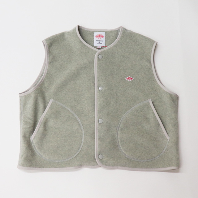 DANTON ダントン レディース フリース カラーレスベスト WOMEN DT-A0521
