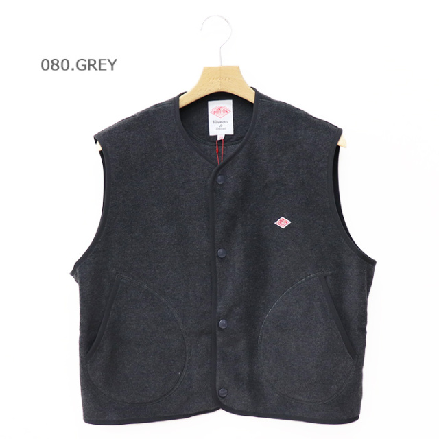 DANTON　ダントンフリース ベスト　ノーカラーベスト レディース DANTON（ダントン）の「DANTON | フリース カラーレスベスト