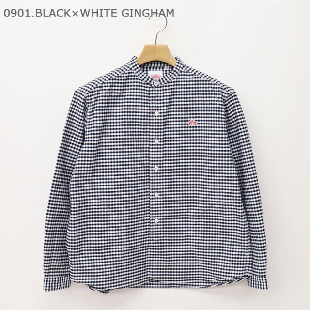 DANTON,ダントン,長袖バンドカラーシャツ,DT-B0279OXP