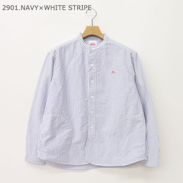 DANTON,ダントン,長袖バンドカラーシャツ,DT-B0279OXP