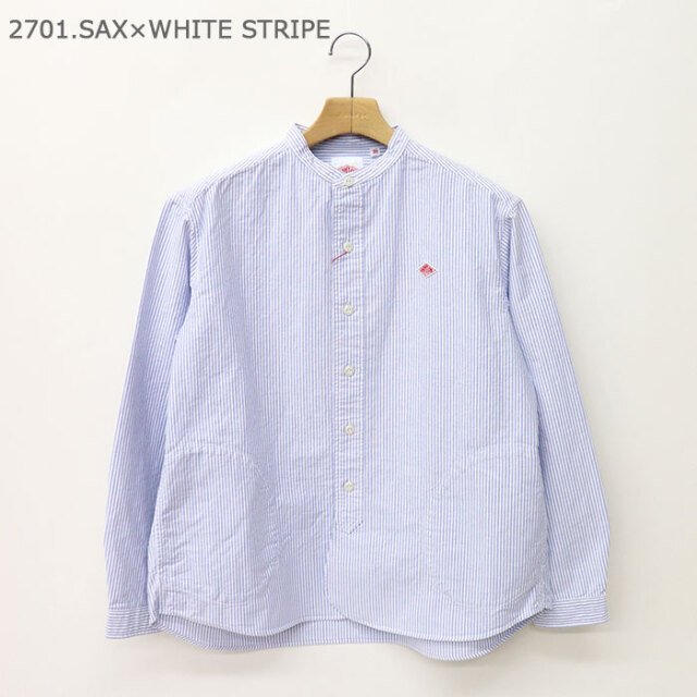 DANTON,ダントン,長袖バンドカラーシャツ,DT-B0279OXP