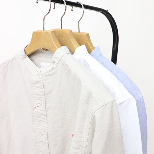DANTON,ダントン,長袖バンドカラーシャツ,DT-B0280SOX
