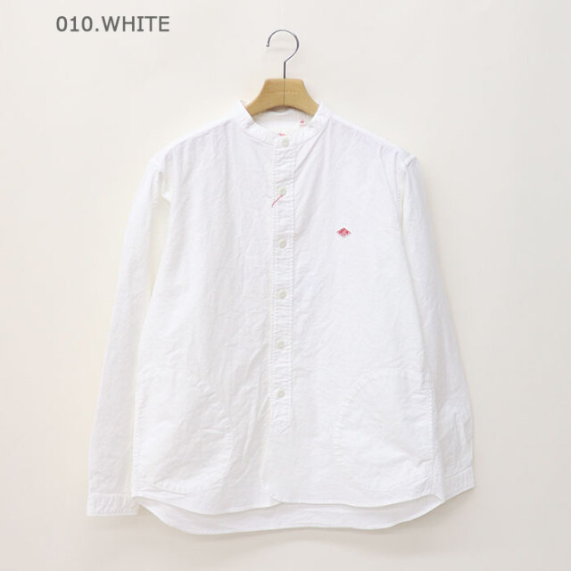 DANTON,ダントン,長袖バンドカラーシャツ,DT-B0280SOX