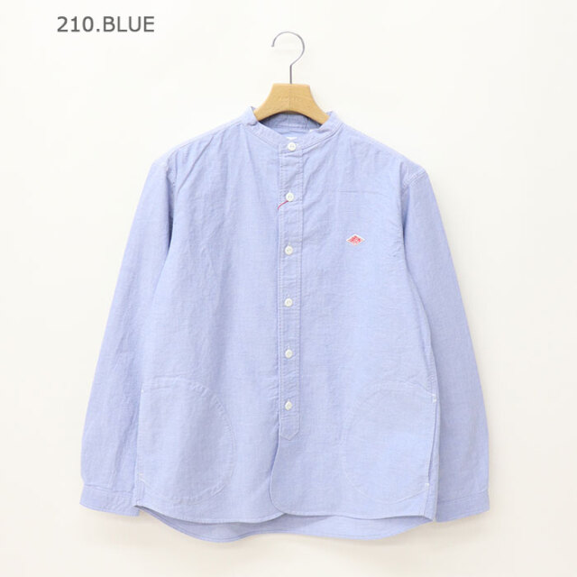 DANTON,ダントン,長袖バンドカラーシャツ,DT-B0280SOX