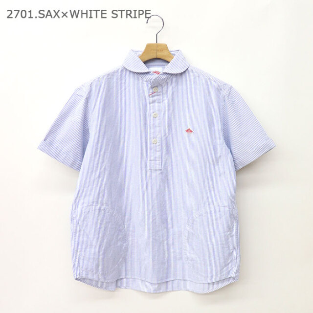 DANTON,ダントン,丸襟プルオーバーシャツ,DT-B0284OXP