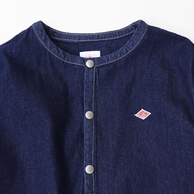 DANTON デニムノーカラージャケット 新品タグ付 ダントン ノーカラーデニムジャケット DANTON
