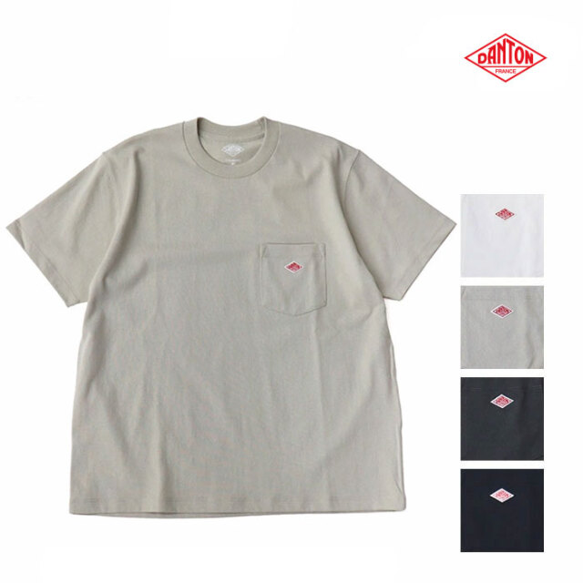 DANTON ダントン レディース コットンポリエステル ポケットTシャツ SOLID WOMEN DT-C0197TCB