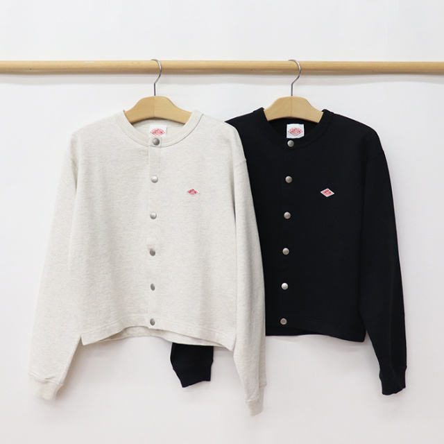 DANTON ダントン レディース ドットボタン クルーネック カーディガン WOMEN DT-C0405CIN
