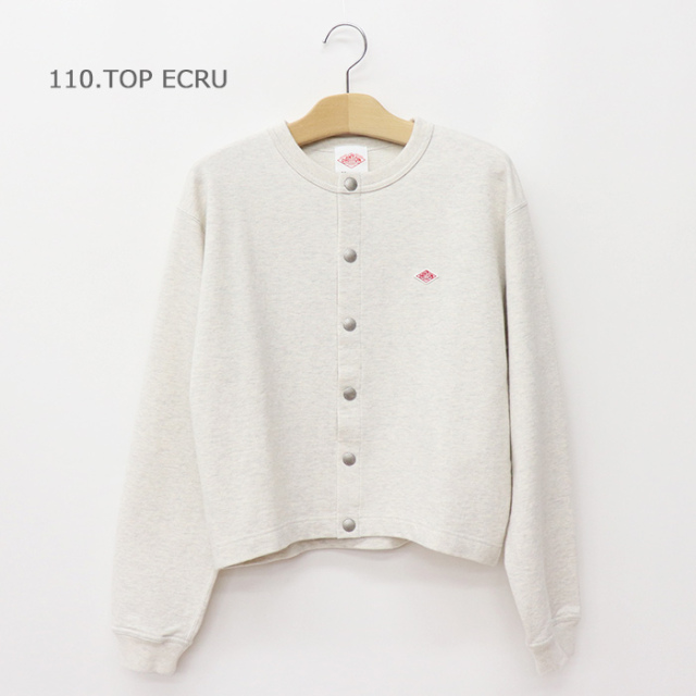 DANTON ダントン レディース ドットボタン クルーネック カーディガン WOMEN DT-C0405CIN