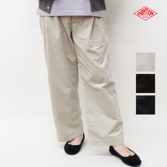 DANTON ダントン レディース コーデュロイ イージークロップドパンツ DT-E0289CDU