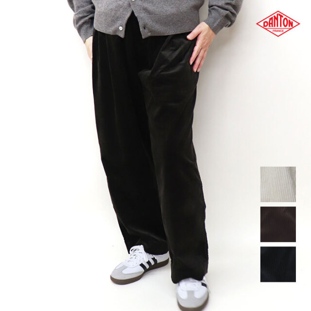 DANTON ダントン レディース コーデュロイ イージークロップドパンツ