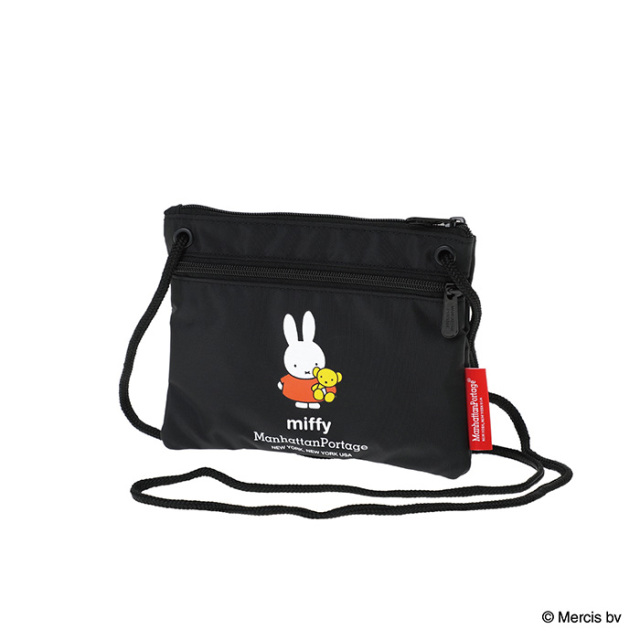Rhythm ブラック タッパー バックジッパー付き Manhattan Portage マンハッタンポーテージ DOUBLE ZIPPER POUCH MIFFY