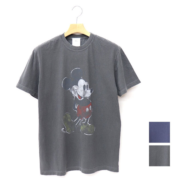2011年製 デッドマウス フェード Tシャツ ネイビー 3本針の1本外し Tシャツ FN-THC-203 | THE FLAT HEAD