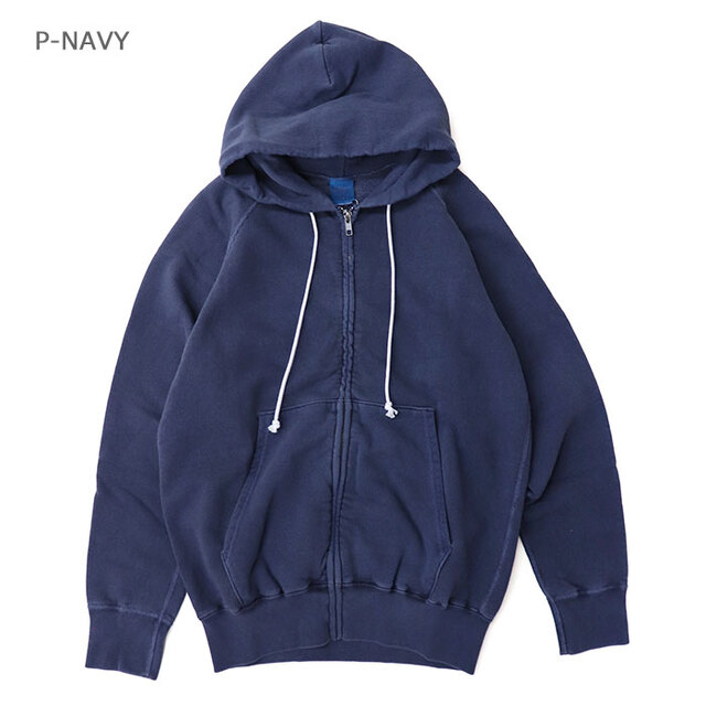 Good On グッドオン スウェット ラグランジップフードスウェット GOBW-502/P-NAVY