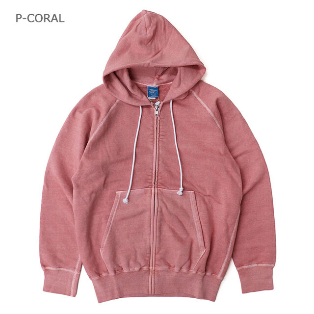 Good On グッドオン スウェット ラグランジップフードスウェット GOBW-502/P-CORAL