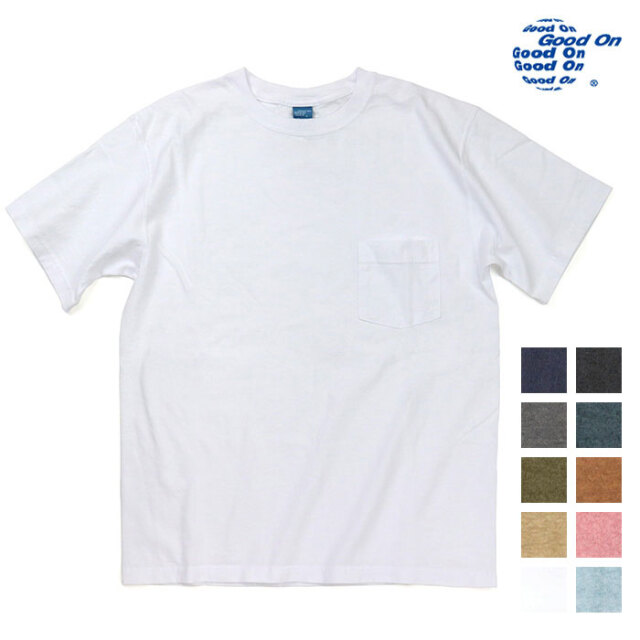 グッドオン Good On ショートスリーブポケットTシャツ GOST0903 日本製 半袖 無地 レディース GOOD ON グッドオン Good On ショートスリーブポケットTシャツ