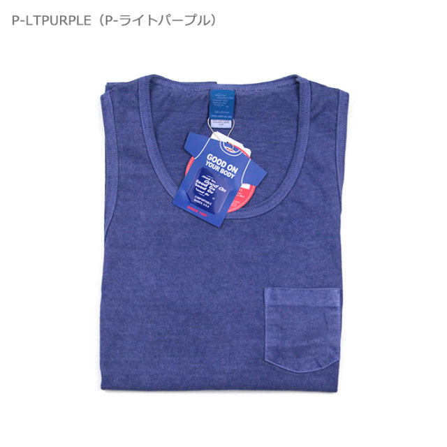 グッドオン Good On タンクトップ メンズ レディース GOST1104 ポケットタンクトップ ノースリーブ スリーブレス トップス カットソー ウェア アパレル 丸首 服 GOOD ON ポケットタンクトップ グッドオン 丸胴編み ポケット