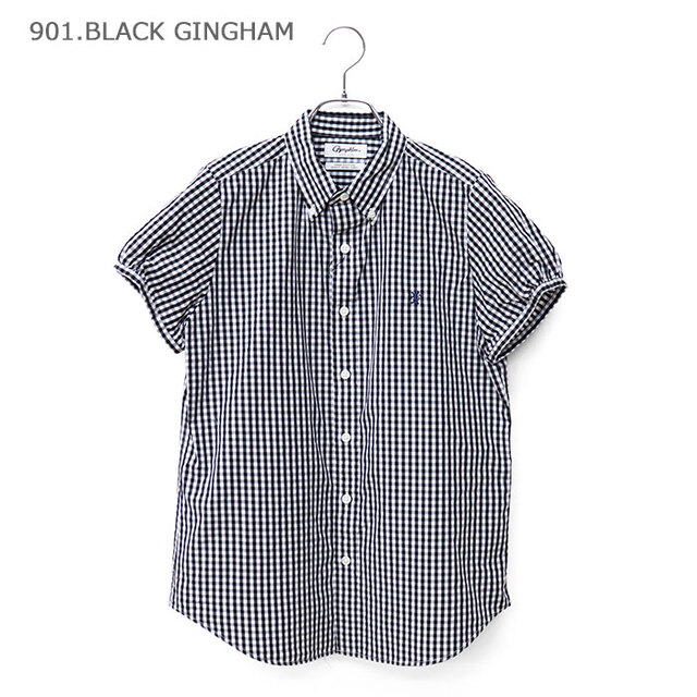 Gymphlex ジムフレックス レディース コットン フレンチスリーブシャツ GINGHAM GY-B0242MGG STRIPE GY-B0242MGS