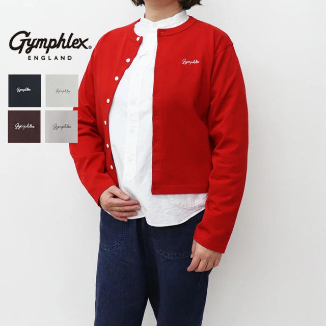 Gymphlex | コットン 長袖ショートカーディガン WOMEN GY-C0367 SCT