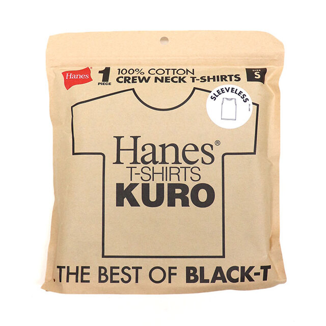 Hanes T-SHIRTS KURO ヘインズ Tシャツ クロ スリーブレスTシャツ HM3-D202