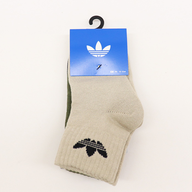 adidas originals アディダス オリジナル ミッドカット アンクルソックス 3足組 キッズ IXQ43 JW2934
