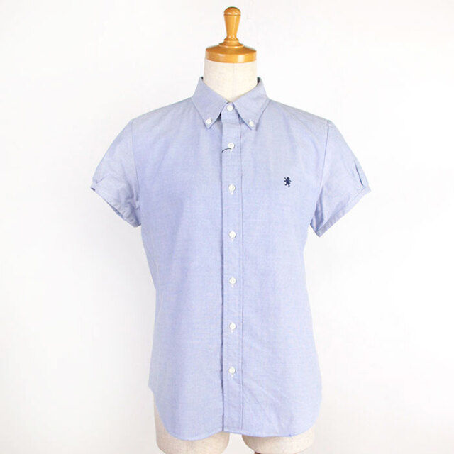 ジムフレックス レディース パフスリーブ ボタンダウン 半袖シャツ オックスフォード 無地 J 0645yox