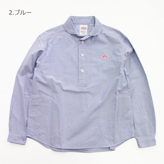 Danton ダントン シャツ レディース 丸襟プルオーバーシャツ Yox オックスフォード 無地 Jd 3564yox