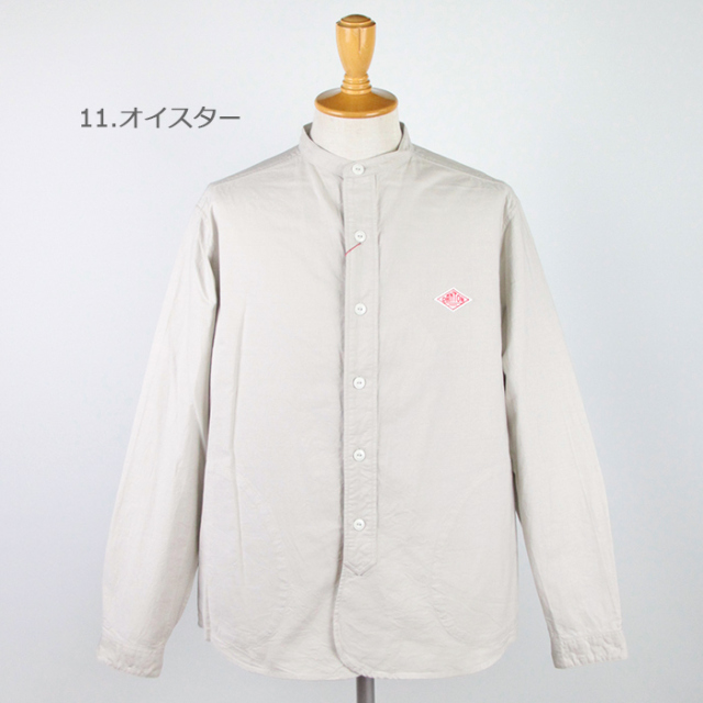 Danton ダントン メンズ 長袖バンドカラーシャツ Yox 無地 Jd 3607yox