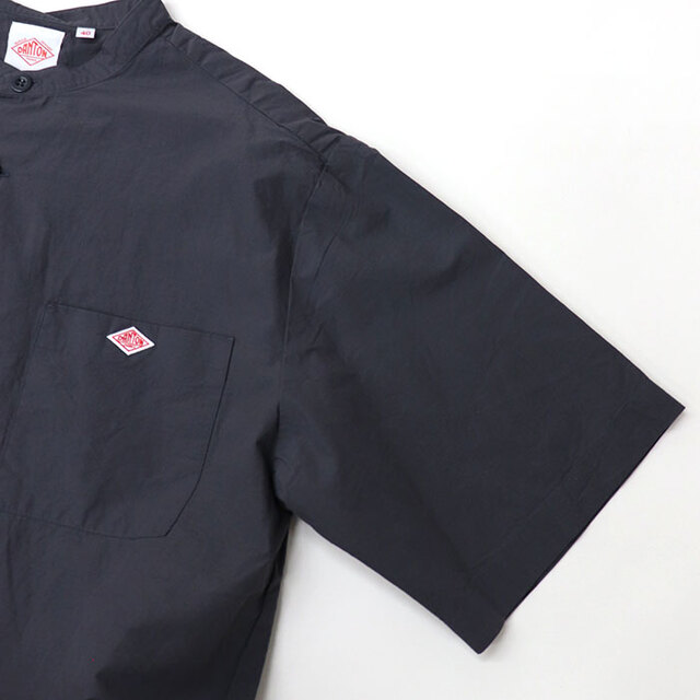 ダントン　danton 38 ブラック ◇DANTON(ダントン) SHORT SLEEVE SHIRT ショートスリーブシャツ 開襟